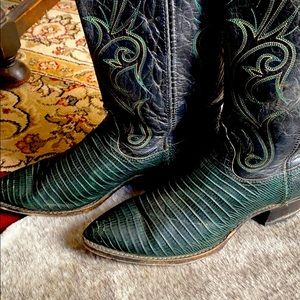 Dan post leather boots green size 8m